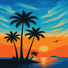 Abstract geometric design with vibrant color palette