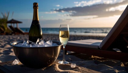 Essen und trinken am Strand
