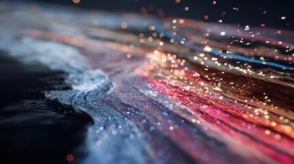 A dynamic screen interface showcasing AI analysis results with realtime feedback on recycled fibre board characteristics like color uniformity and structural soundness.