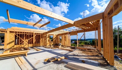 Interior of a house under construction