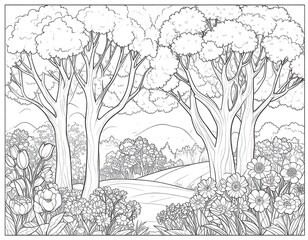 Obraz premium Black and white nature scene