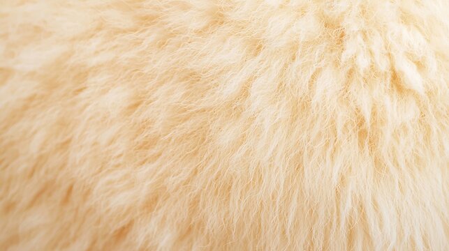 Close up texture of soft creamy and light brown fur