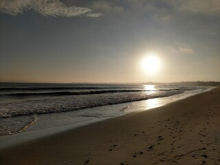 sunset on the beach