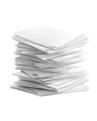 A stack of white paper