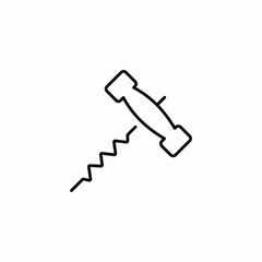 corkscrew tool icon sign vector