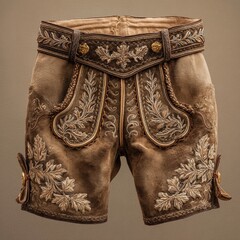 Traditionelle Lederhose mit detailreicher Stickerei