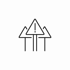 road warnings icon sign vector