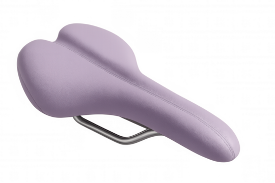 Purple bike saddle isolated on transparent background, ideal for cycling and bicycle-related projects