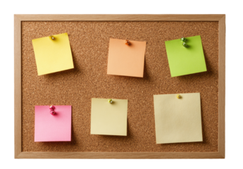 Corkboard with colorful sticky notes (1)