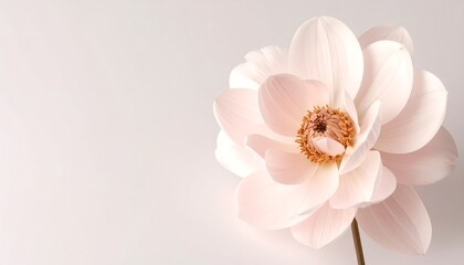 Close-up of a delicate pastel pink flower