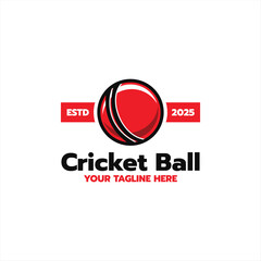 Cricket ball Logo Icon vector illustration