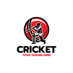 Cricket team logo. Creative cricket icon logo vector.
