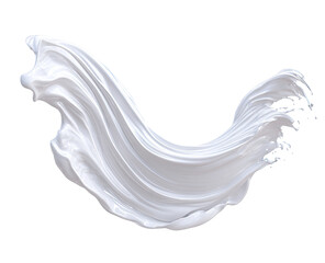 Abstract white fabric swish