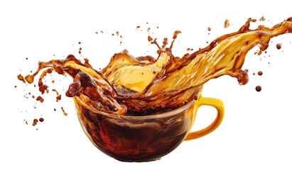 Coffee splashing from a cup