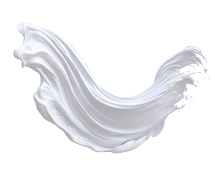 Abstract white fabric swish