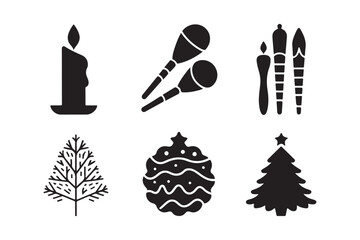 Christmas and holiday icons set