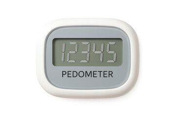 Pedometer Showing Steps Count on Transparent Background