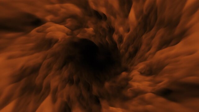  warm orange and brown abstract smoke fast swirling vortex background loop, a seamless animation for a bold, vintage, or fire-themed backdrop