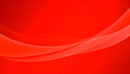 Obraz premium Smooth, flowing lines of pale pink create a dynamic abstract design against a vibrant red background.