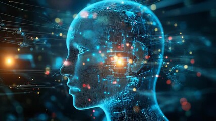 Artificial intelligence processing data in digital brain, futuristic technology - Powered by Adobe