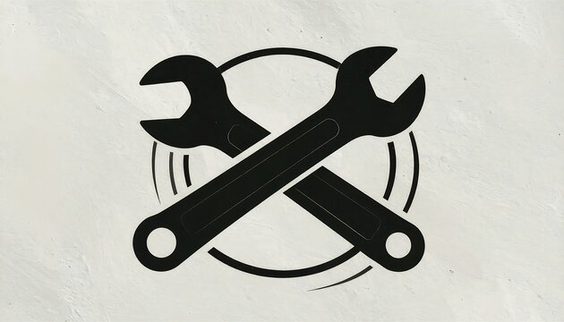 Two crossed wrenches in a circle