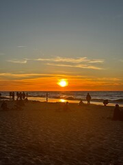 sunset on the beach