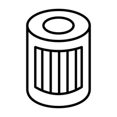 Oil Filter vector line icon design