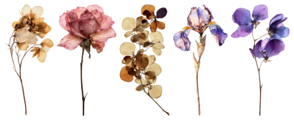 Dried flowers artistic botanical arrangement