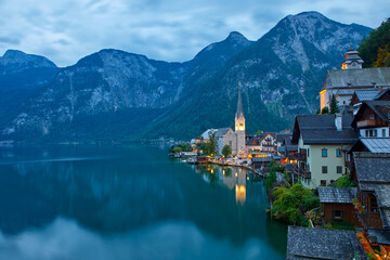 Fototapeta premium View of the traditional town of Hallstat, Austria