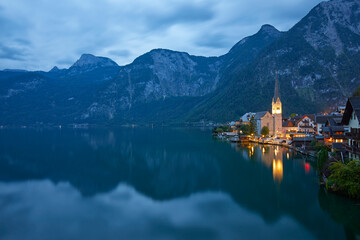 Fototapeta premium View of the traditional town of Hallstat, Austria