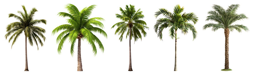 Tropical palm trees collection
