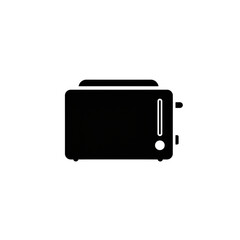 Simple Black and White Toaster Icon Minimalist Design for Culinary Essentials