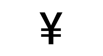Obraz premium Japanese yen currency symbol isolated on transparent background, representing the official monetary unit of japan, used in financial transactions and economic activities