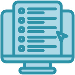 Online Exam Icon Mini Illustration Icon. Use For Modern Concept, Print, Ui, Ux Kit, Web And App Development. Vector Related To Office, Education, Examination And More