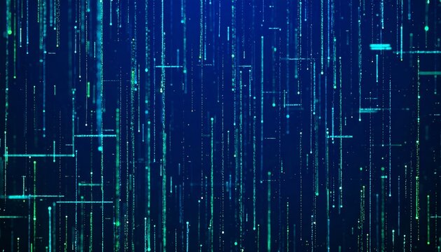 Abstract digital rain - Powered by Adobe