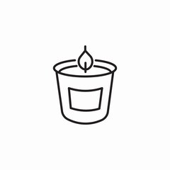 candle cup icon sign vector