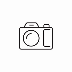 large lens camera icon sign vector