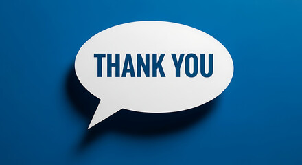 Express gratitude with this modern "Thank You" speech bubble design for heartfelt appreciation and business communication