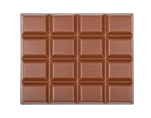 Fototapeta premium Top-down view of a rectangular chocolate bar