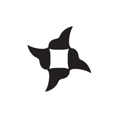 Abstract Starburst Shape Black and white illustration