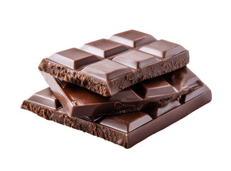 Stacked dark chocolate bar pieces