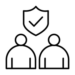 Social Security vector line icon design