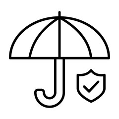 Life Insurance vector line icon design
