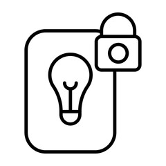 Intellectual Property vector line icon design