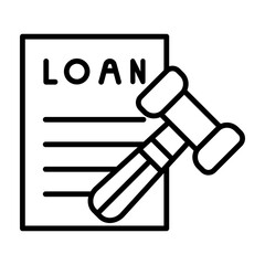 Loan vector line icon design