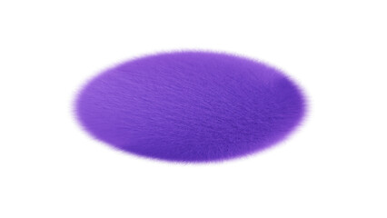 fluffy furry 3d oval shape on transparent background