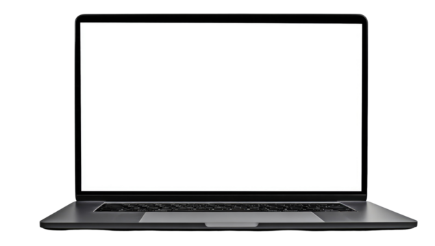 Gray laptop with blank screen (5)