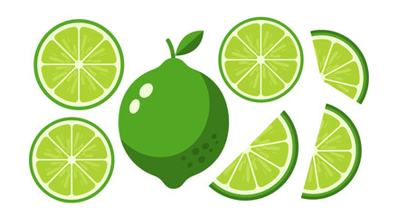 Fresh and vibrant lime composition conveying refreshing and natural essence