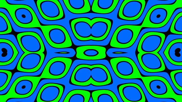 Abstract blue and green pattern animation