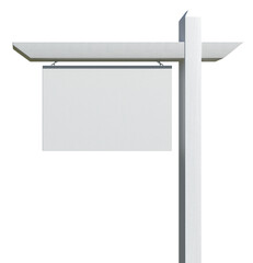 Blank Wooden Real Estate Sign on a Transparent Background. Transparent PNG.